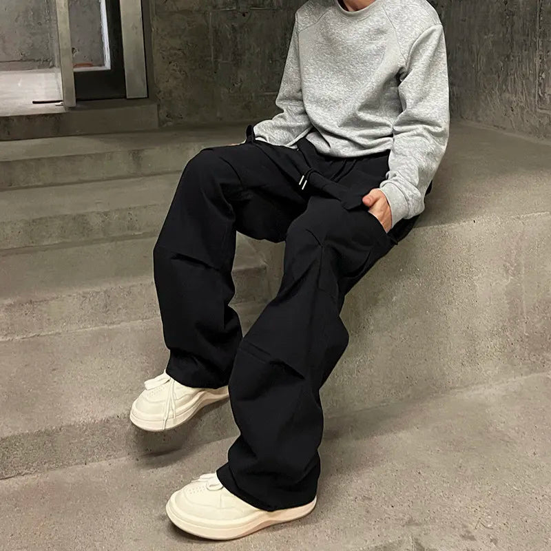 Essential Straight‑Leg Cotton Pants